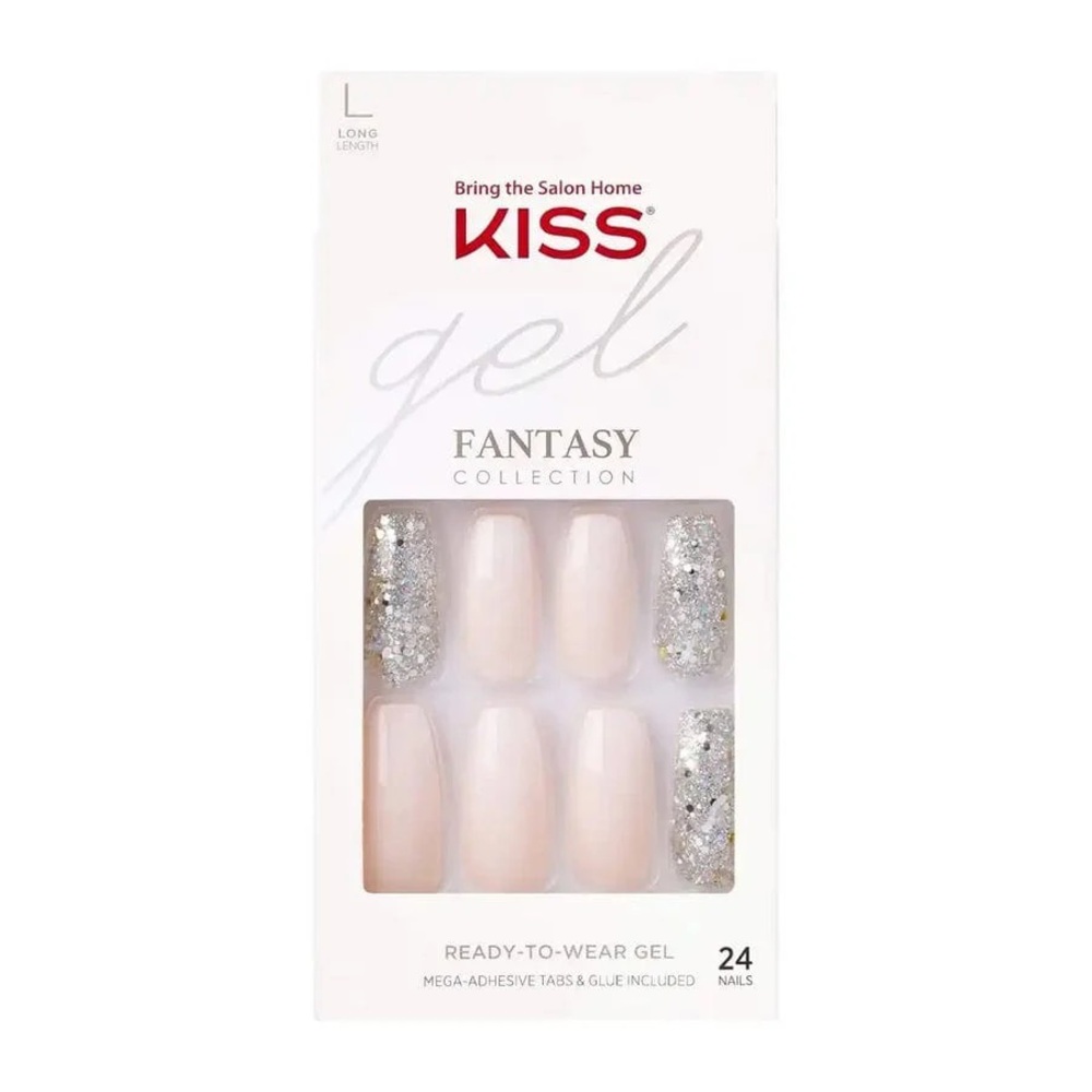 KISS Gel Fantasy Collection Nails - Silver Glitter